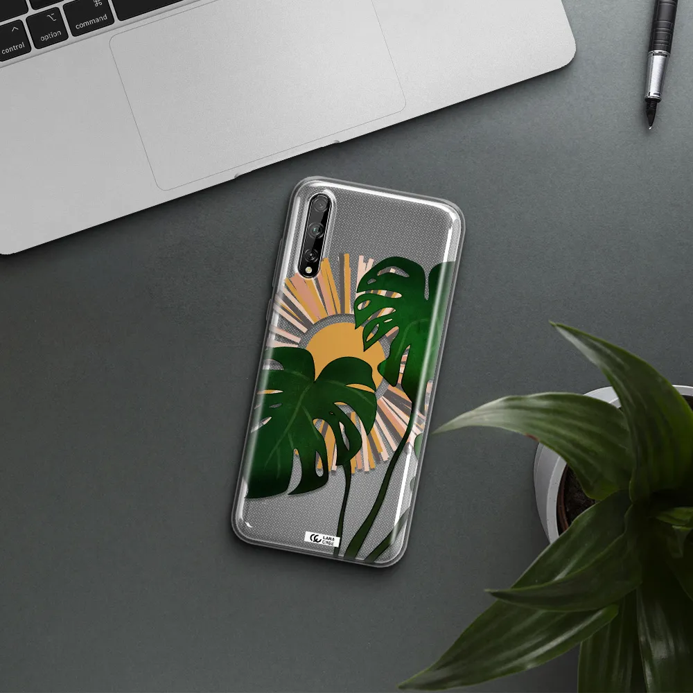 Monstera Leaf Huawei P Smart S Clear TPU Case