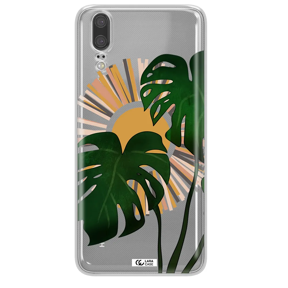 Monstera Leaf Huawei P20 Clear TPU Case