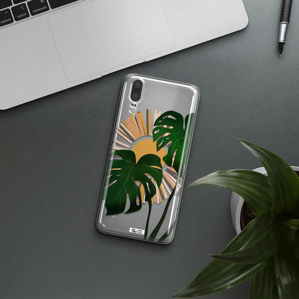 Monstera Leaf Huawei P20 Clear TPU Case
