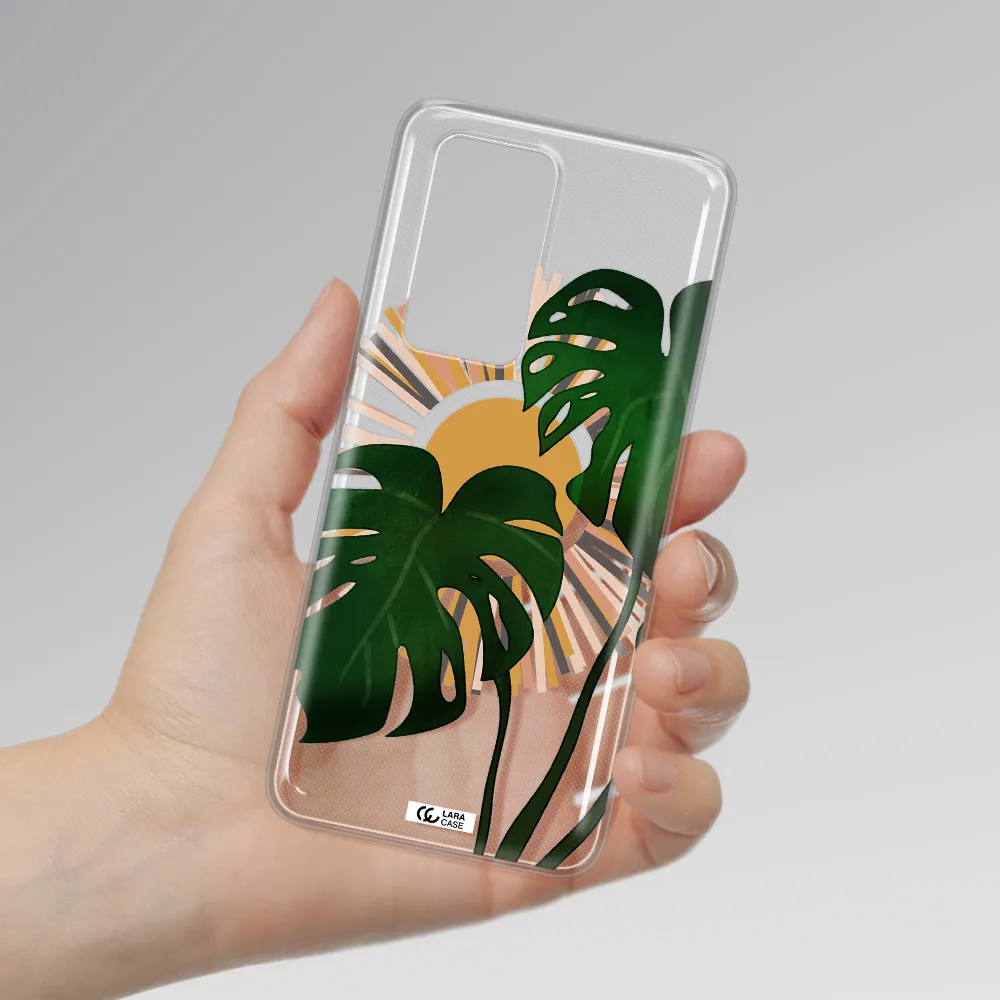 Monstera Leaf Huawei P40 Pro Clear TPU Case