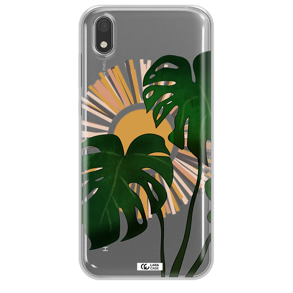 Monstera Leaf Huawei Y5 2019 Clear TPU Case