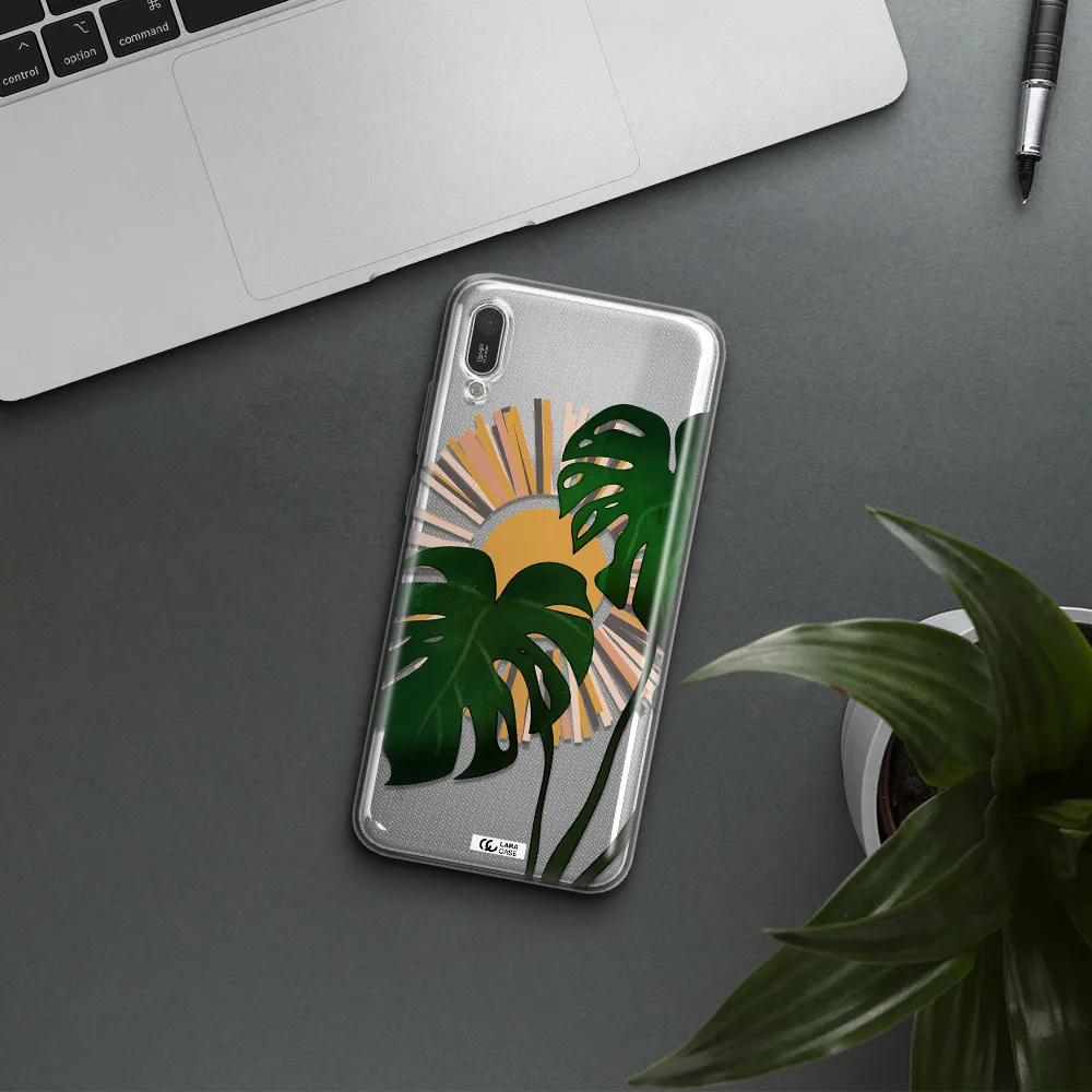 Monstera Leaf Huawei Y6 Pro 2019 Clear TPU Case