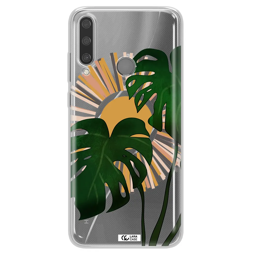 Monstera Leaf Huawei Y6P Clear TPU Case