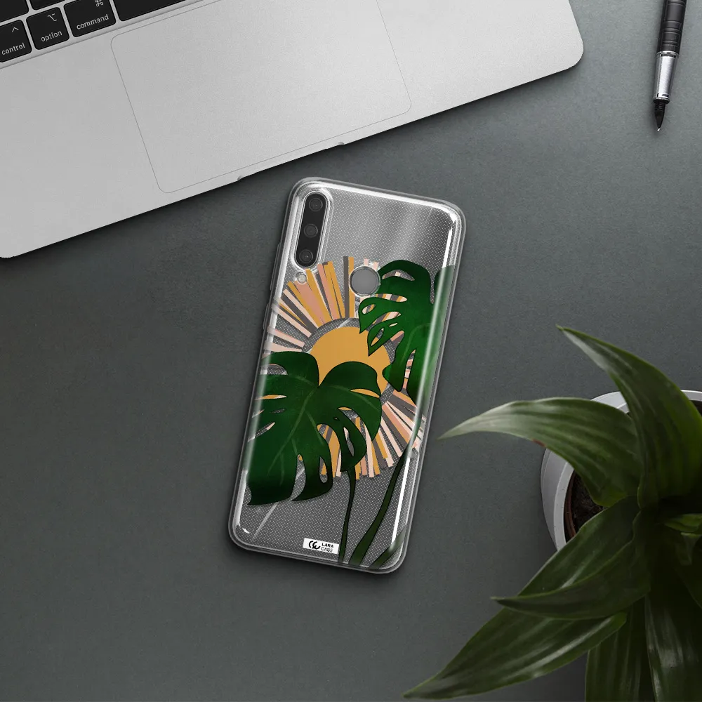 Monstera Leaf Huawei Y6P Clear TPU Case