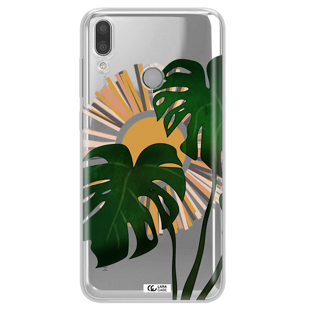 Monstera Leaf Huawei Y9 2019 Clear TPU Case