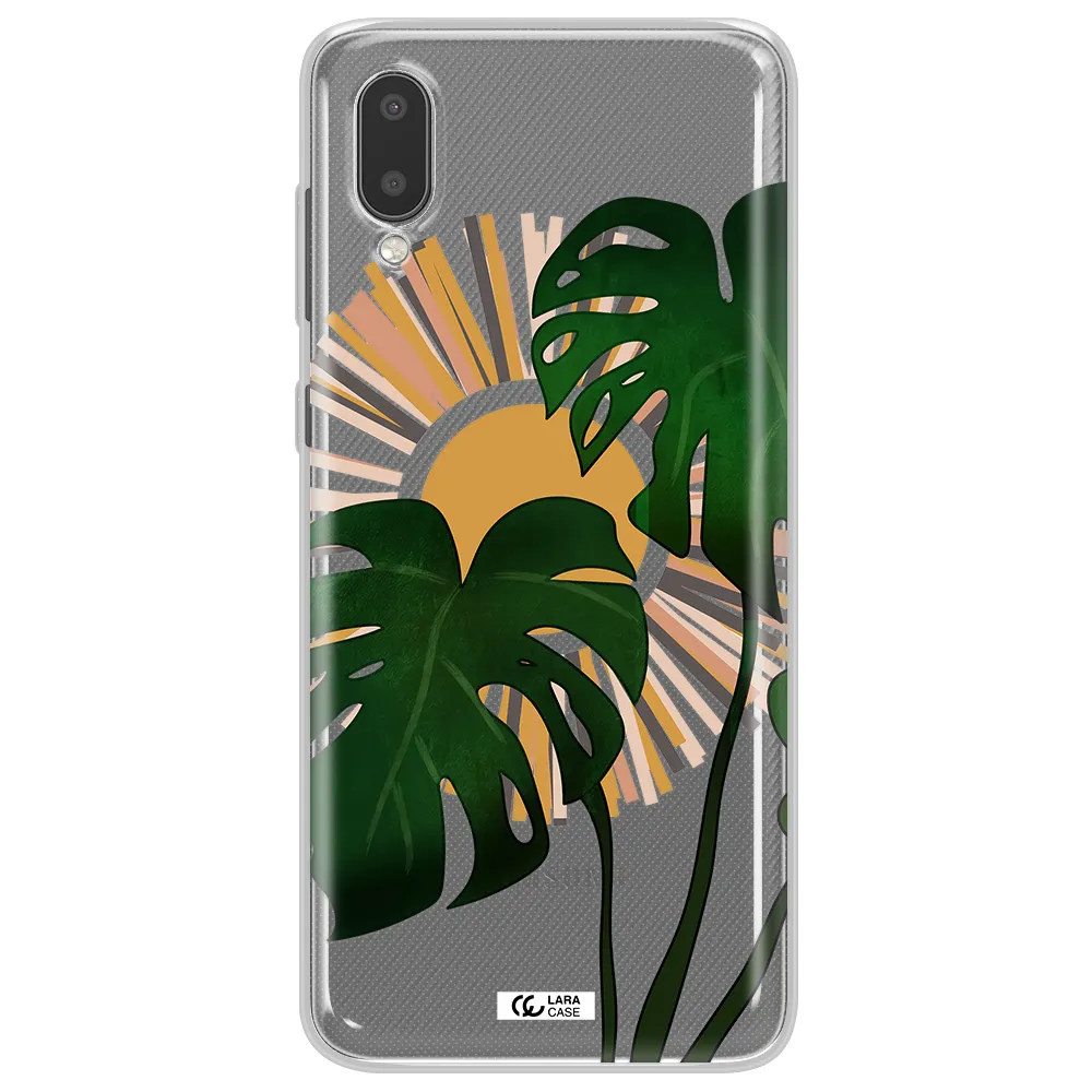 Monstera Leaf Samsung A02 Clear TPU Case