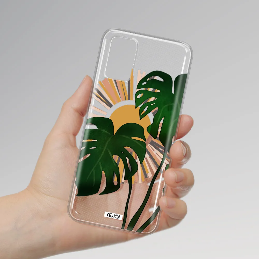 Monstera Leaf Samsung A03S Clear TPU Case