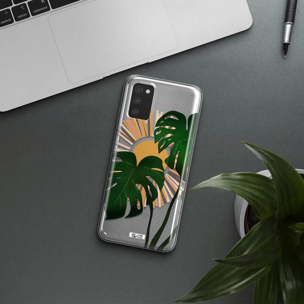 Monstera Leaf Samsung A03S Clear TPU Case