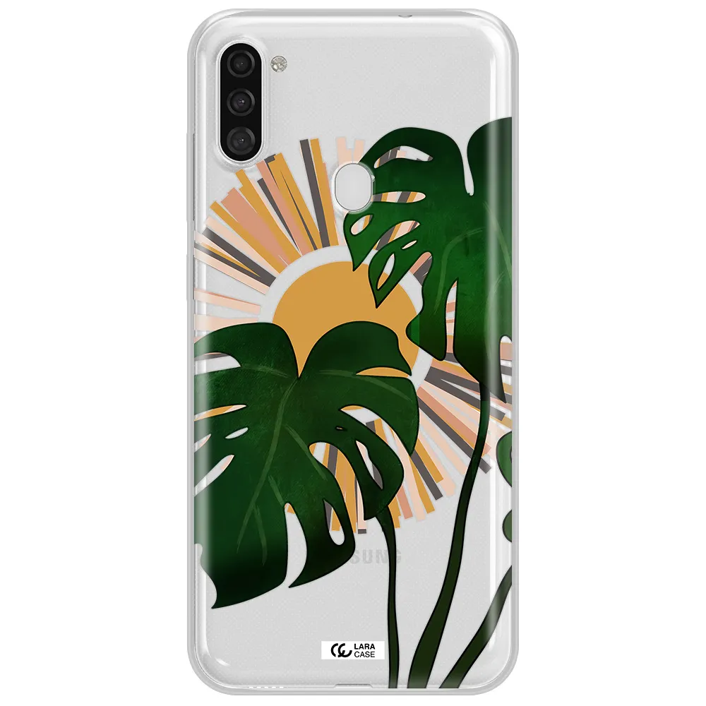 Monstera Leaf Samsung A11 Clear TPU Case