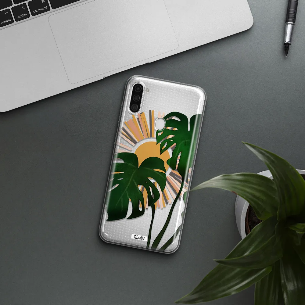 Monstera Leaf Samsung A11 Clear TPU Case