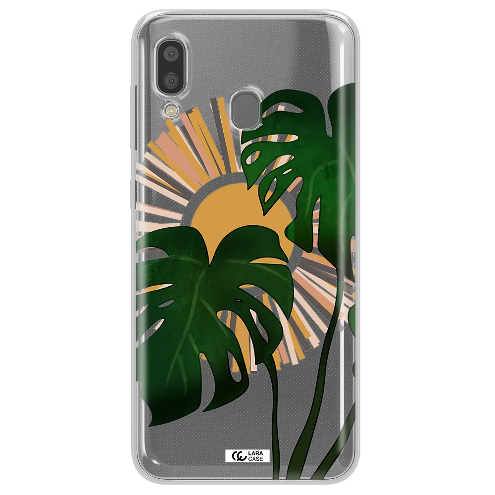 Monstera Leaf Samsung A20 Clear TPU Case