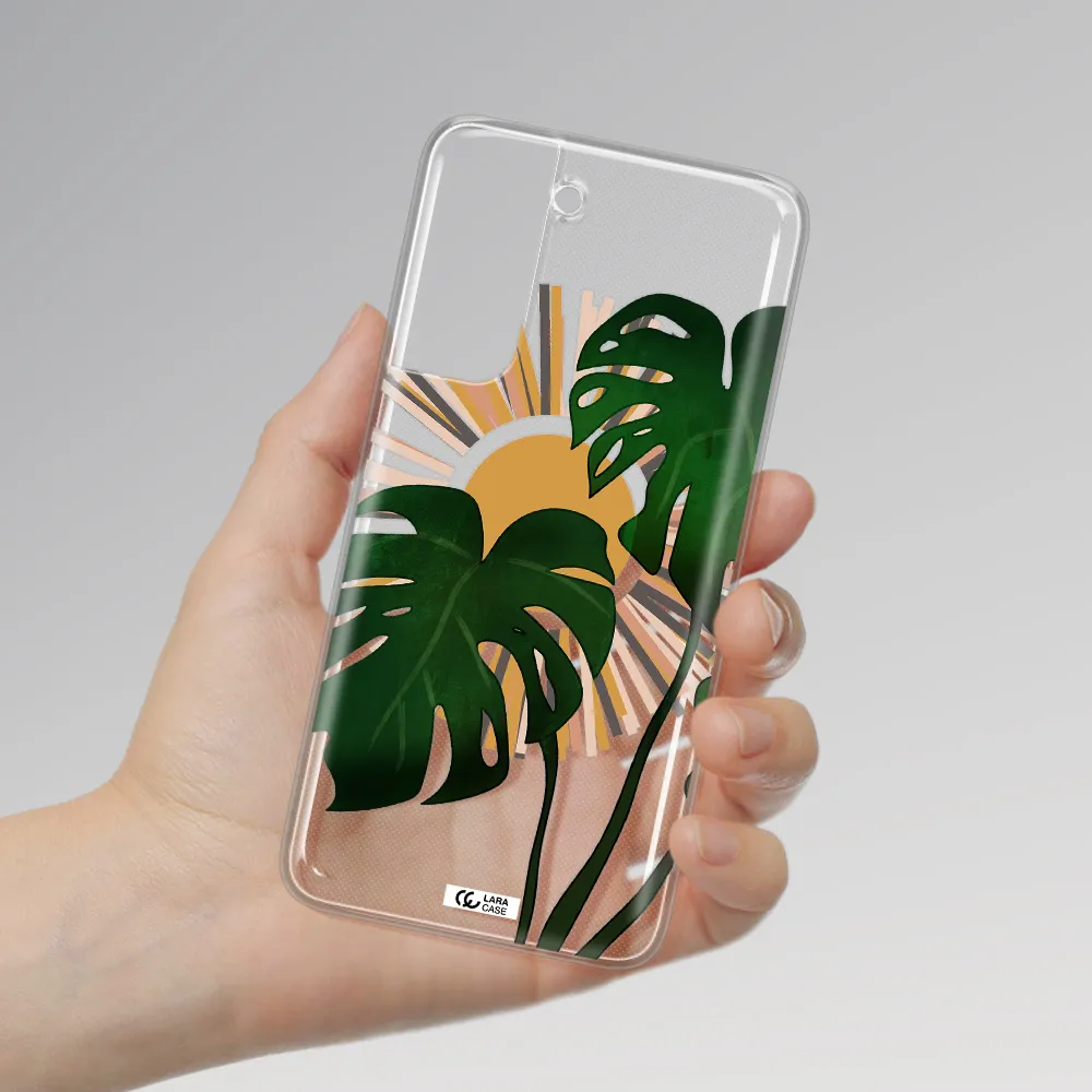 Monstera Leaf Samsung A21 Fe Clear TPU Case