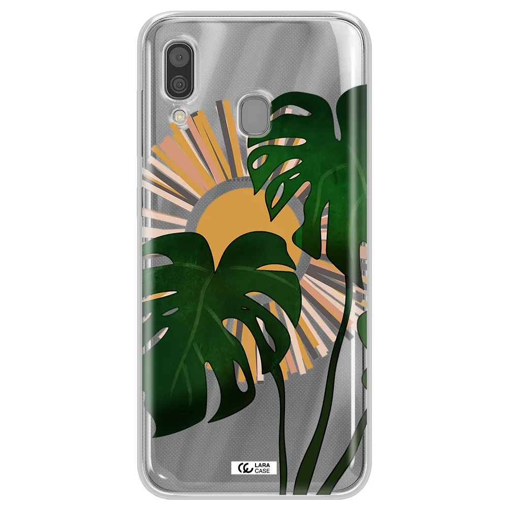Monstera Leaf Samsung A30 Clear TPU Case