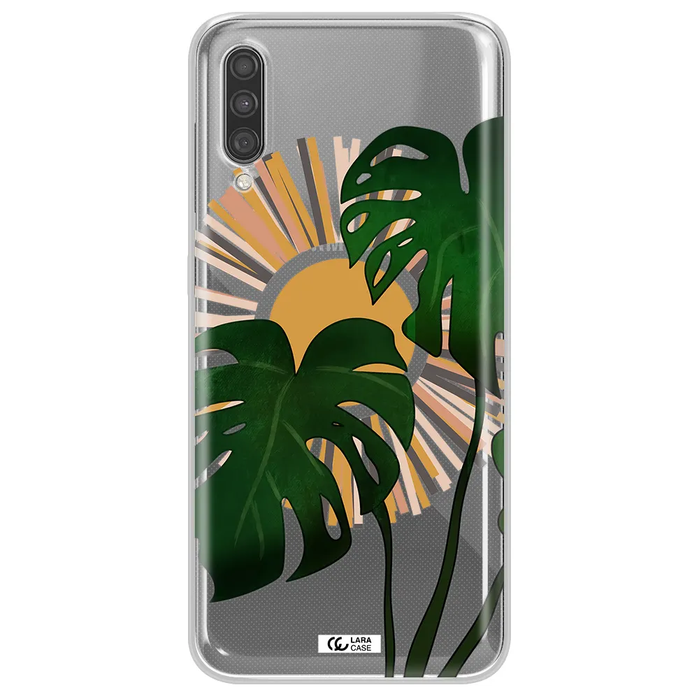 Monstera Leaf Samsung A30S Clear TPU Case