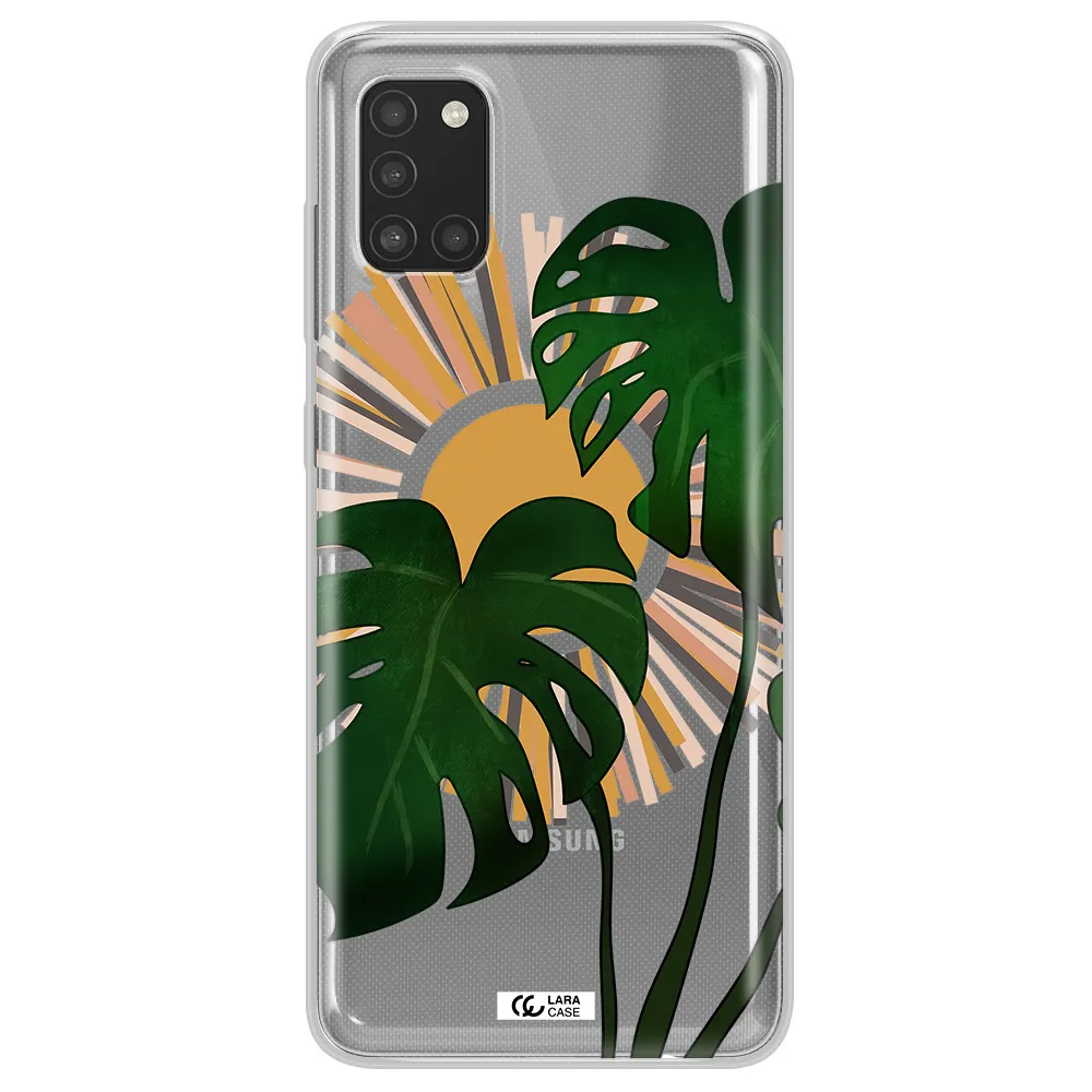 Monstera Leaf Samsung A31 Clear TPU Case