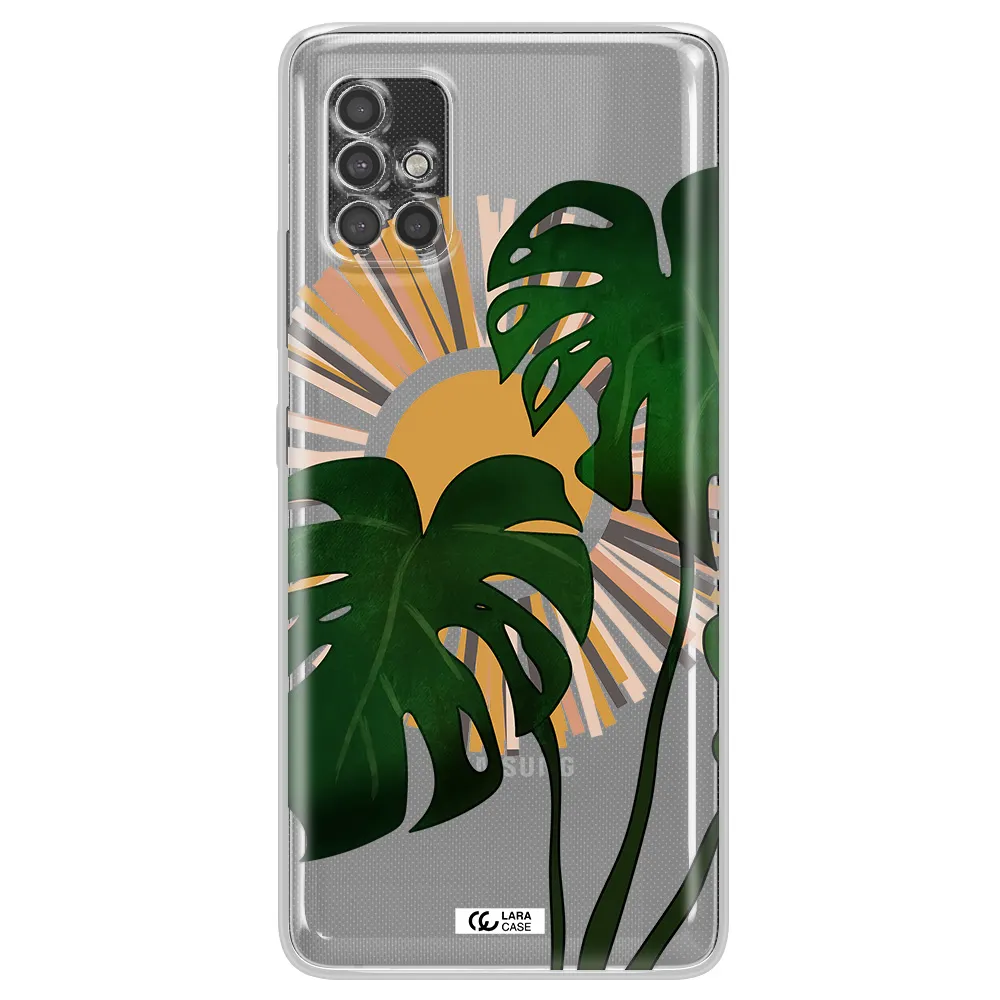 Monstera Leaf Samsung A40S Clear Tpu Case