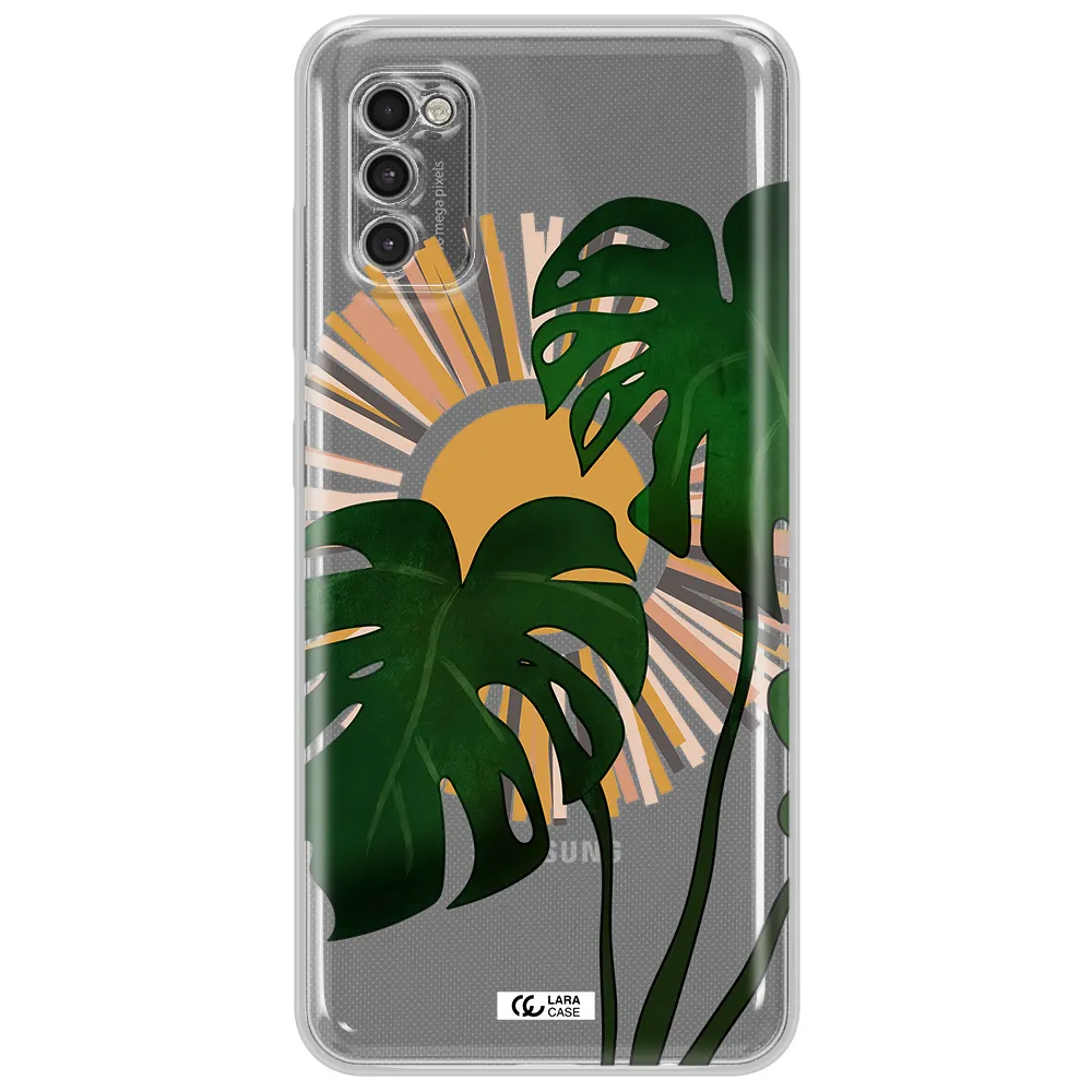 Monstera Leaf Samsung A41 Clear Tpu Case