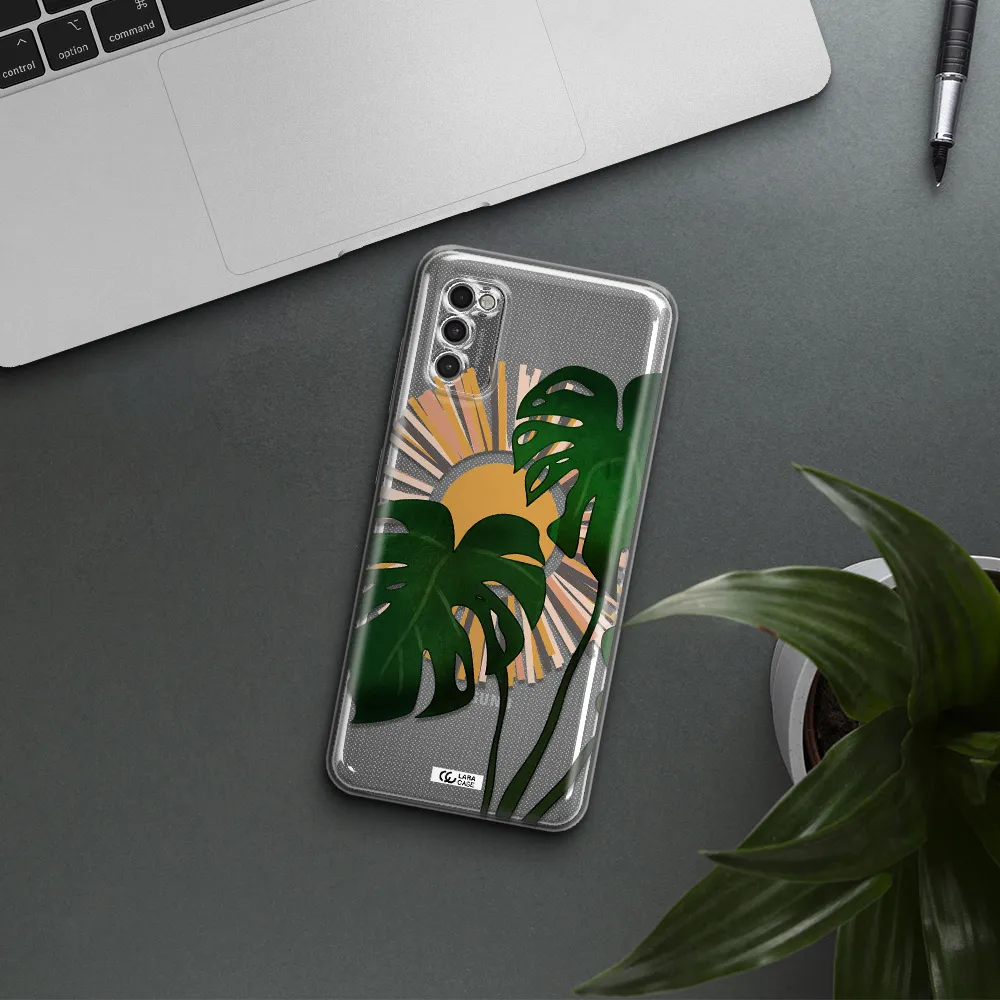 Monstera Leaf Samsung A41 Clear Tpu Case