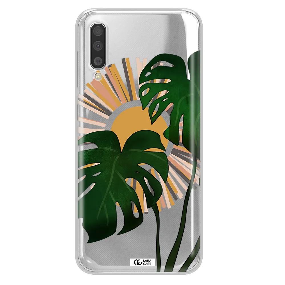 Monstera Leaf Samsung A50S Clear Tpu Case