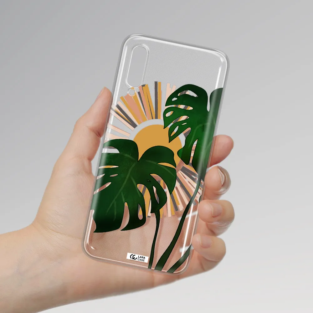 Monstera Leaf Samsung A50S Clear Tpu Case