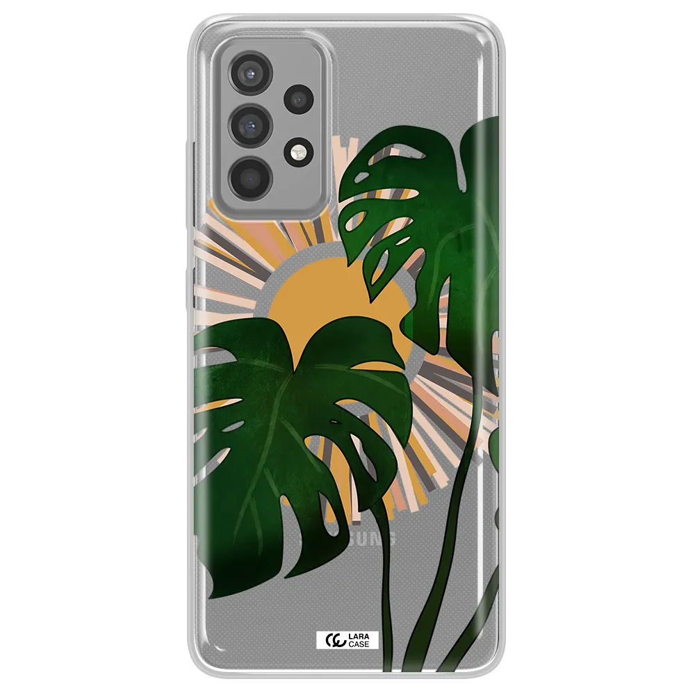 Monstera Leaf Samsung A52 Clear TPU Case