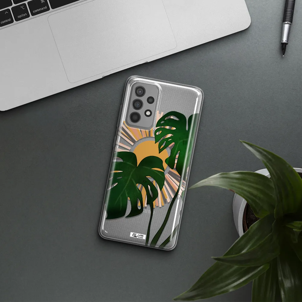 Monstera Leaf Samsung A52 Clear TPU Case