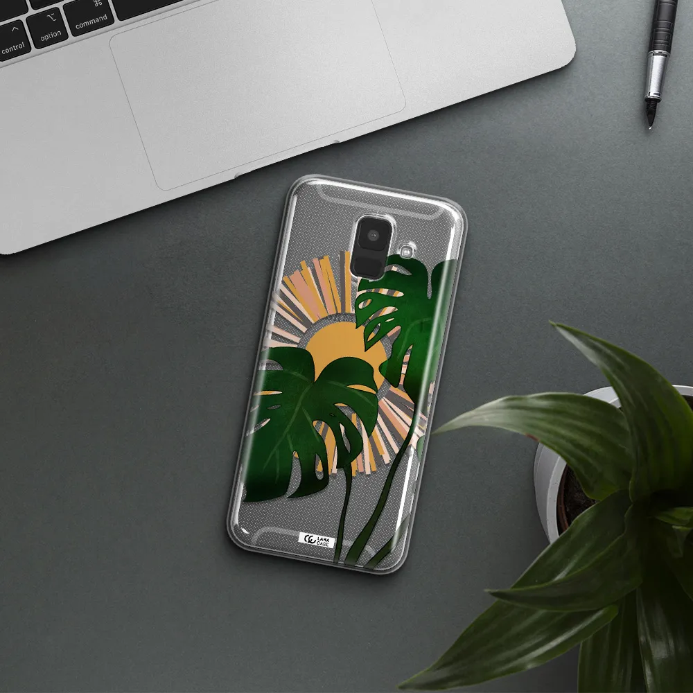Monstera Leaf Samsung A6 Clear TPU Case