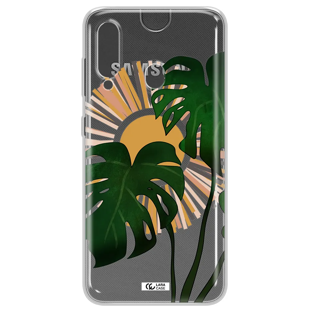 Monstera Leaf Samsung A60 Clear TPU Case