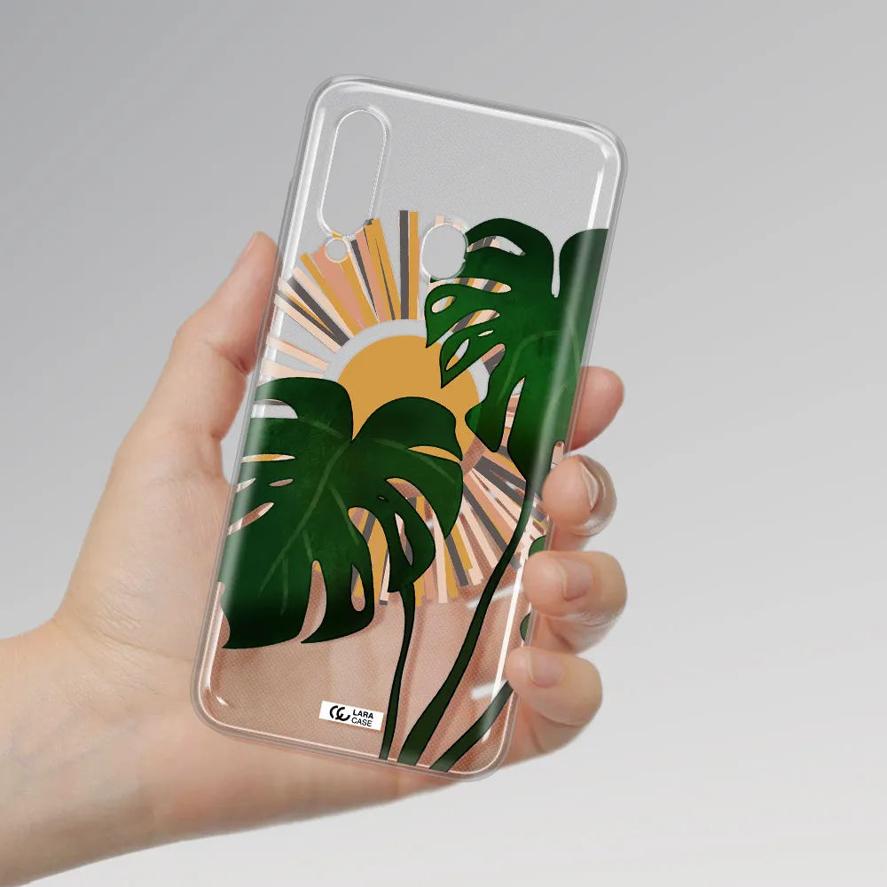 Monstera Leaf Samsung A60 Clear TPU Case