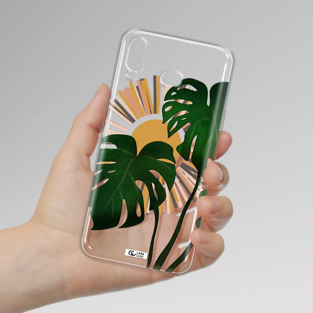 Monstera Leaf Samsung A6S Clear TPU Case