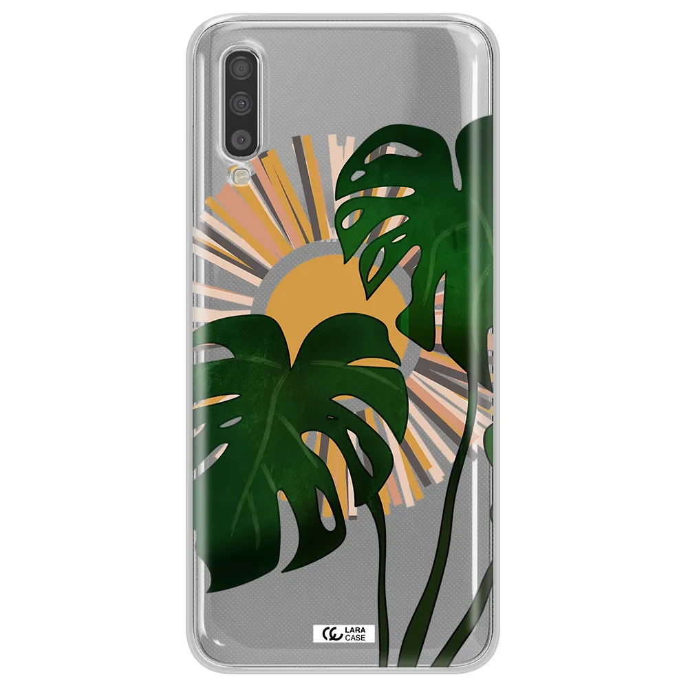 Monstera Leaf Samsung A70 Clear TPU Case