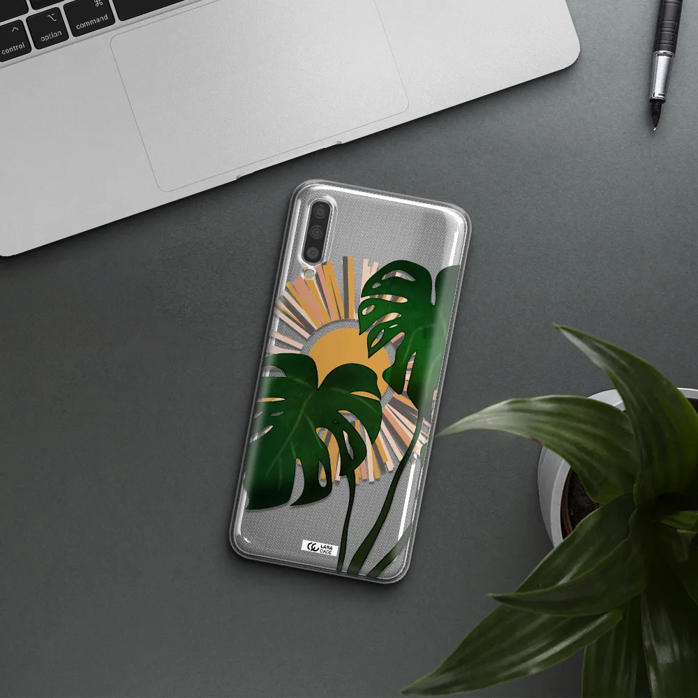 Monstera Leaf Samsung A70S Clear Tpu Case