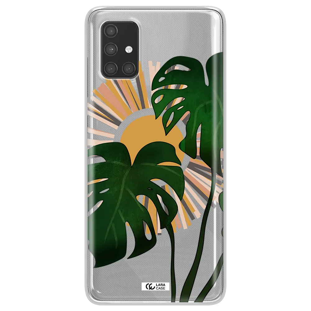 Monstera Leaf Samsung A71 Clear TPU Case