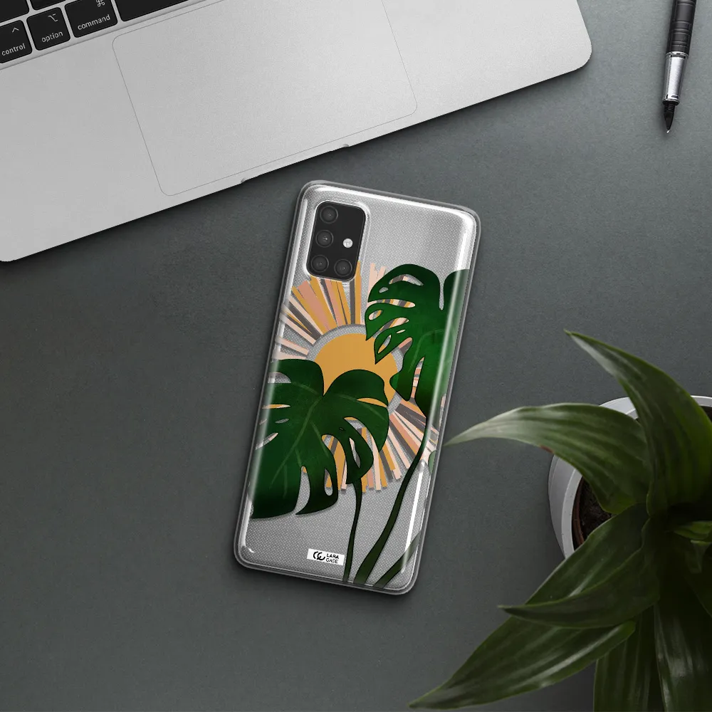 Monstera Leaf Samsung A71 Clear TPU Case