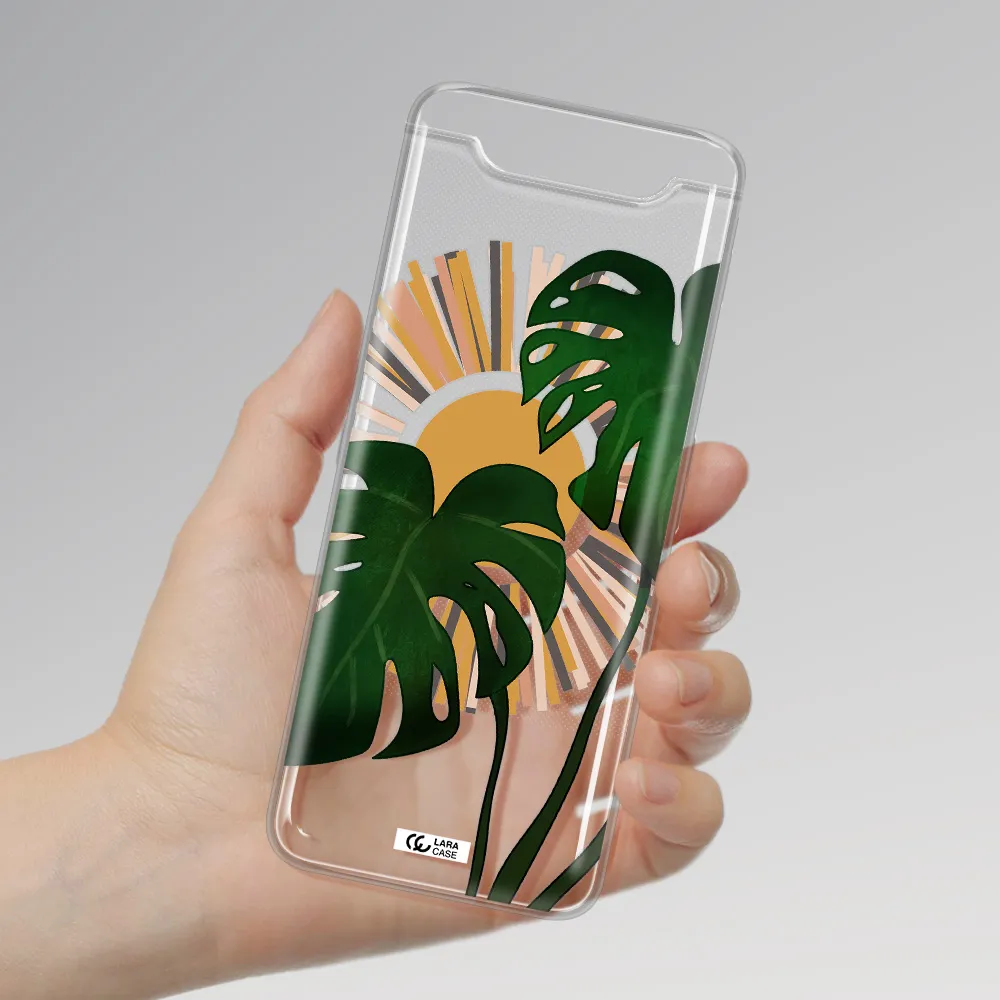 Monstera Leaf Samsung A80 Clear TPU Case