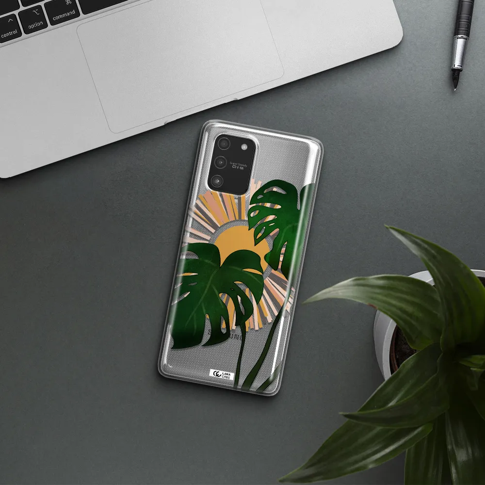 Monstera Leaf Samsung A91 Clear TPU Case