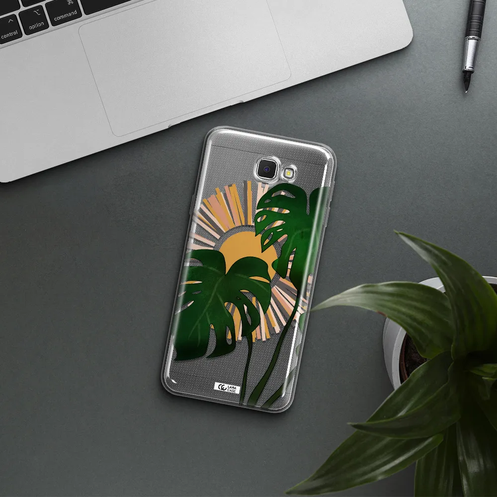 Monstera Leaf Samsung J5 Prime Clear TPU Case
