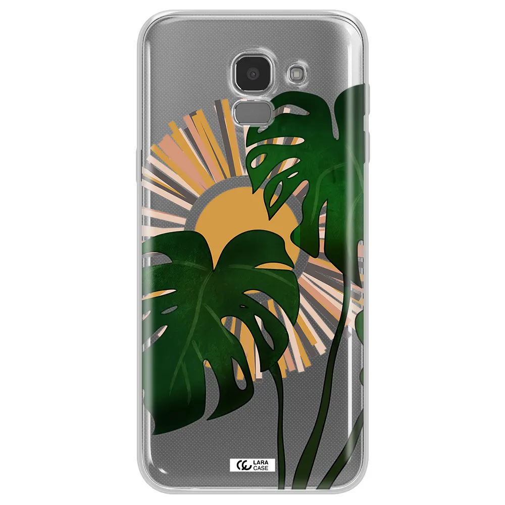Monstera Leaf Samsung J6 Clear TPU Case