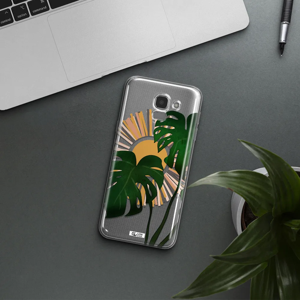 Monstera Leaf Samsung J6 Clear TPU Case