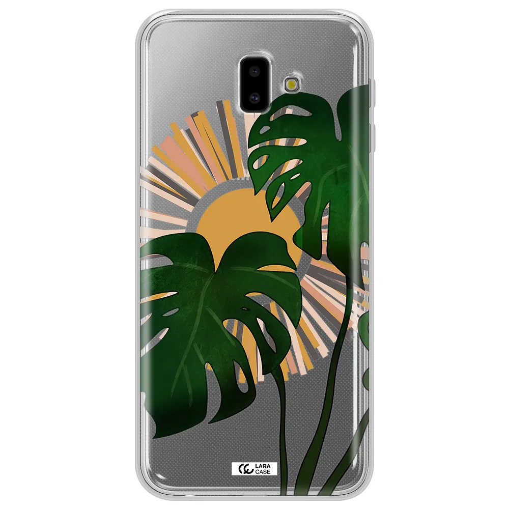 Monstera Leaf Samsung J6 Plus Clear TPU Case