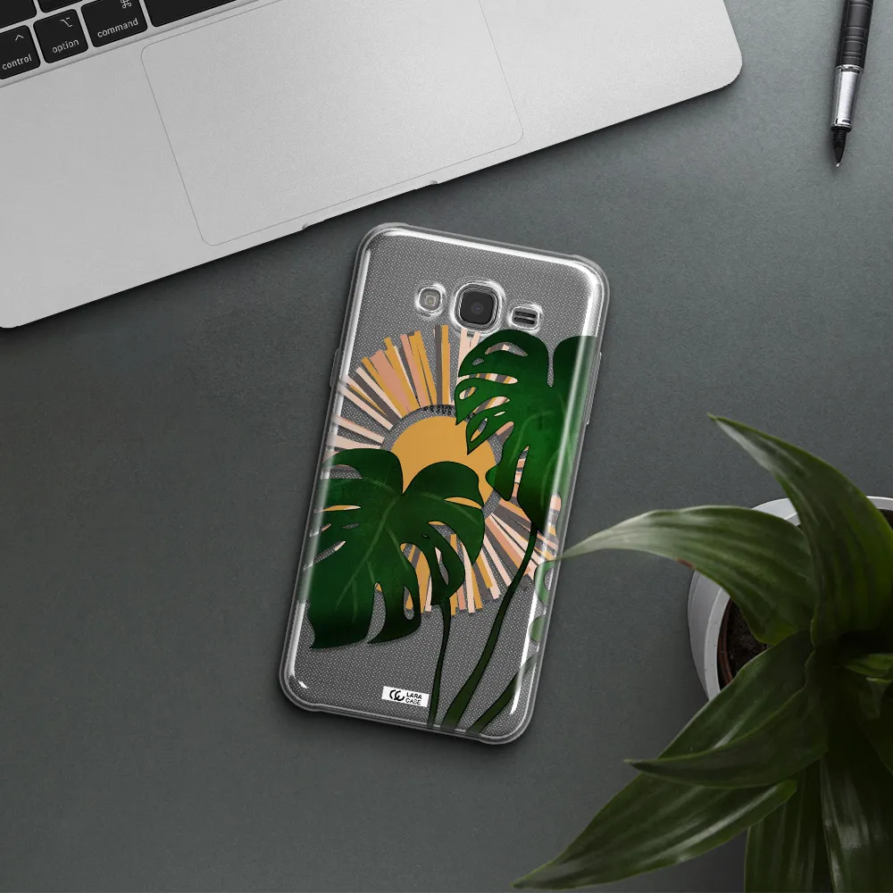 Monstera Leaf Samsung J7 2015 Clear TPU Case