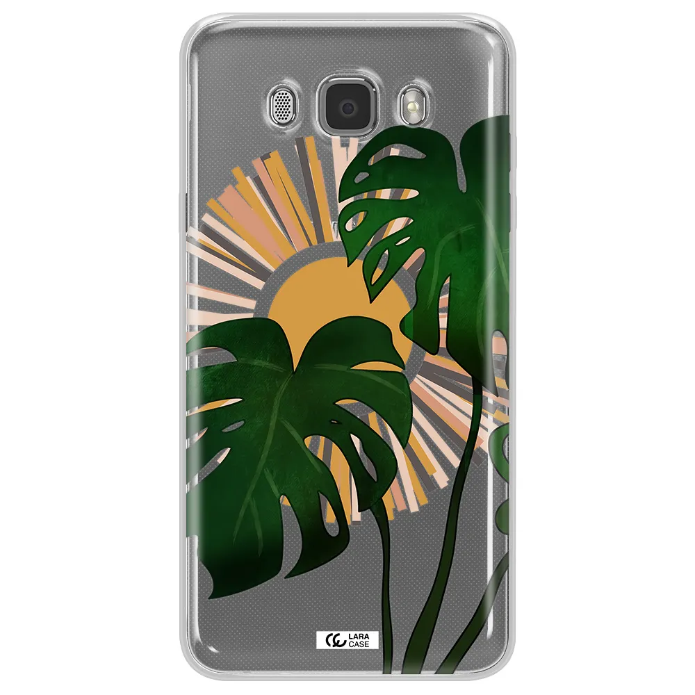 Monstera Leaf Samsung J7 2016 Clear TPU Case