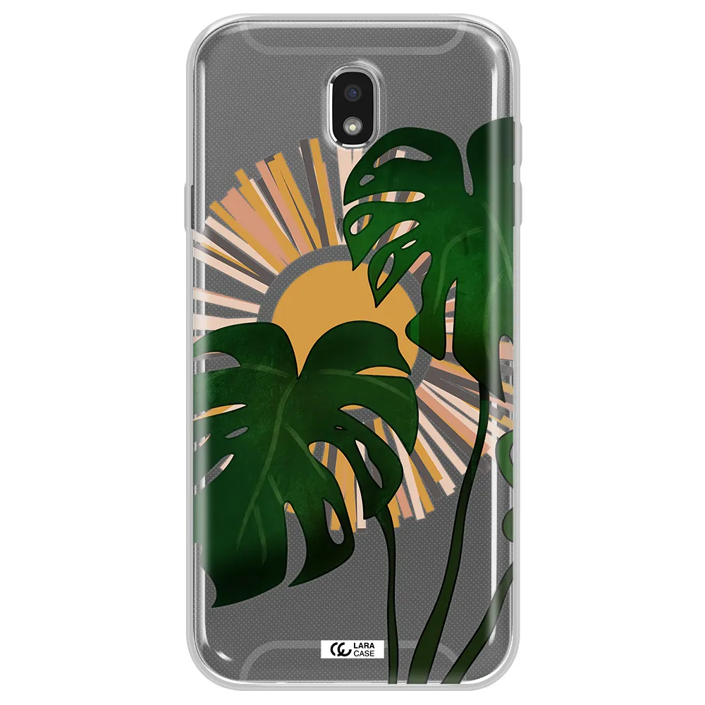 Monstera Leaf Samsung J7 Pro Clear TPU Case