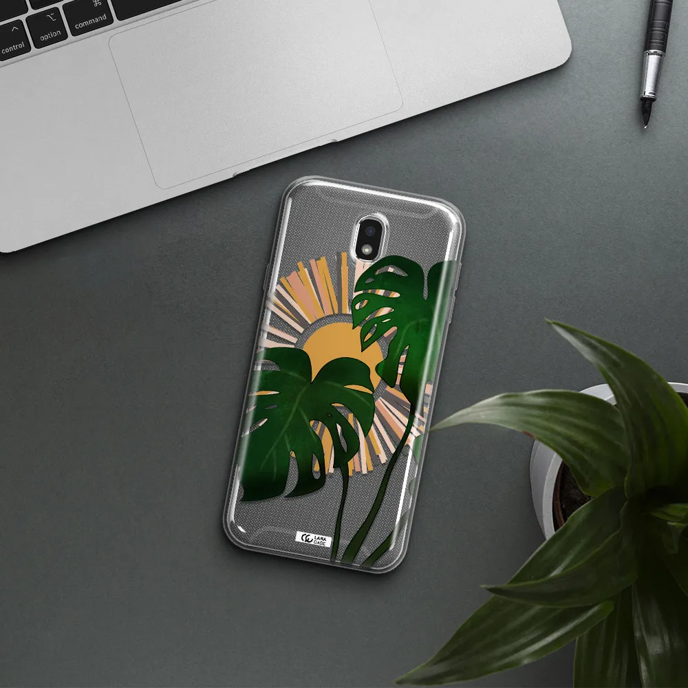 Monstera Leaf Samsung J7 Pro Clear TPU Case