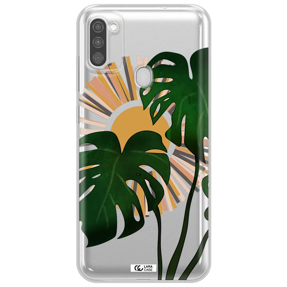 Monstera Leaf Samsung M11 Clear TPU Case
