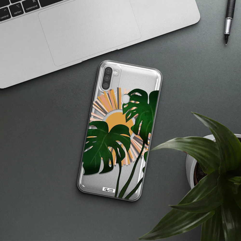 Monstera Leaf Samsung M11 Clear TPU Case