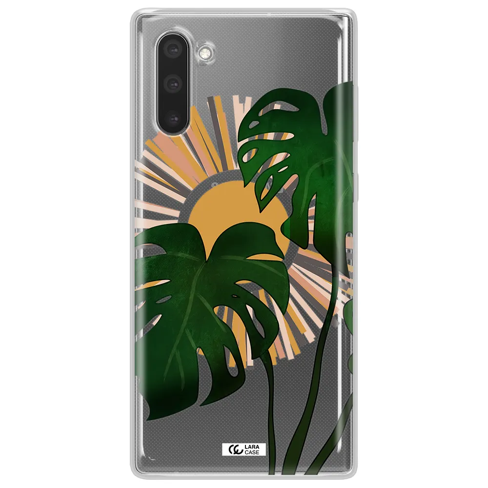 Monstera Leaf Samsung Note 10 Clear TPU Case