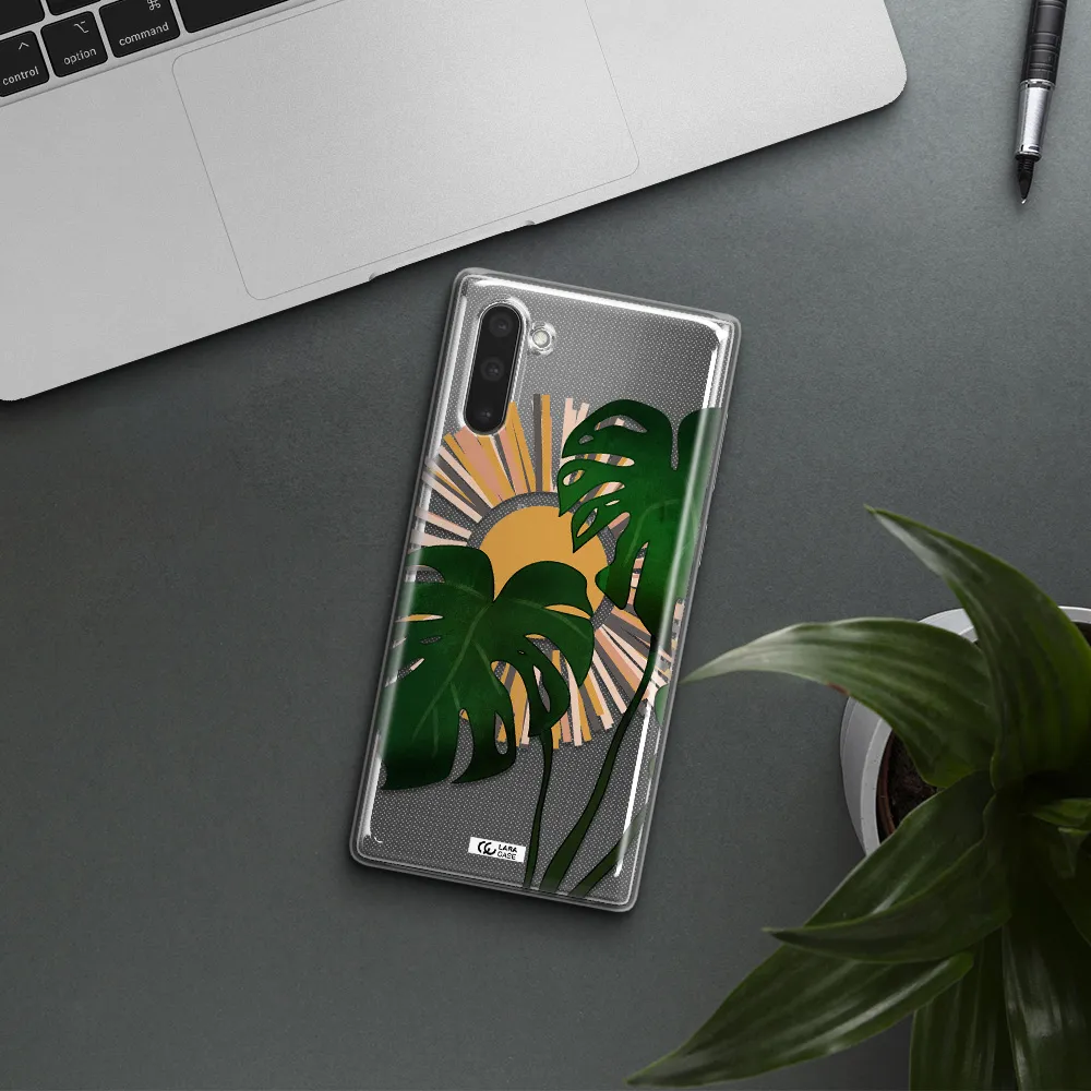 Monstera Leaf Samsung Note 10 Clear TPU Case