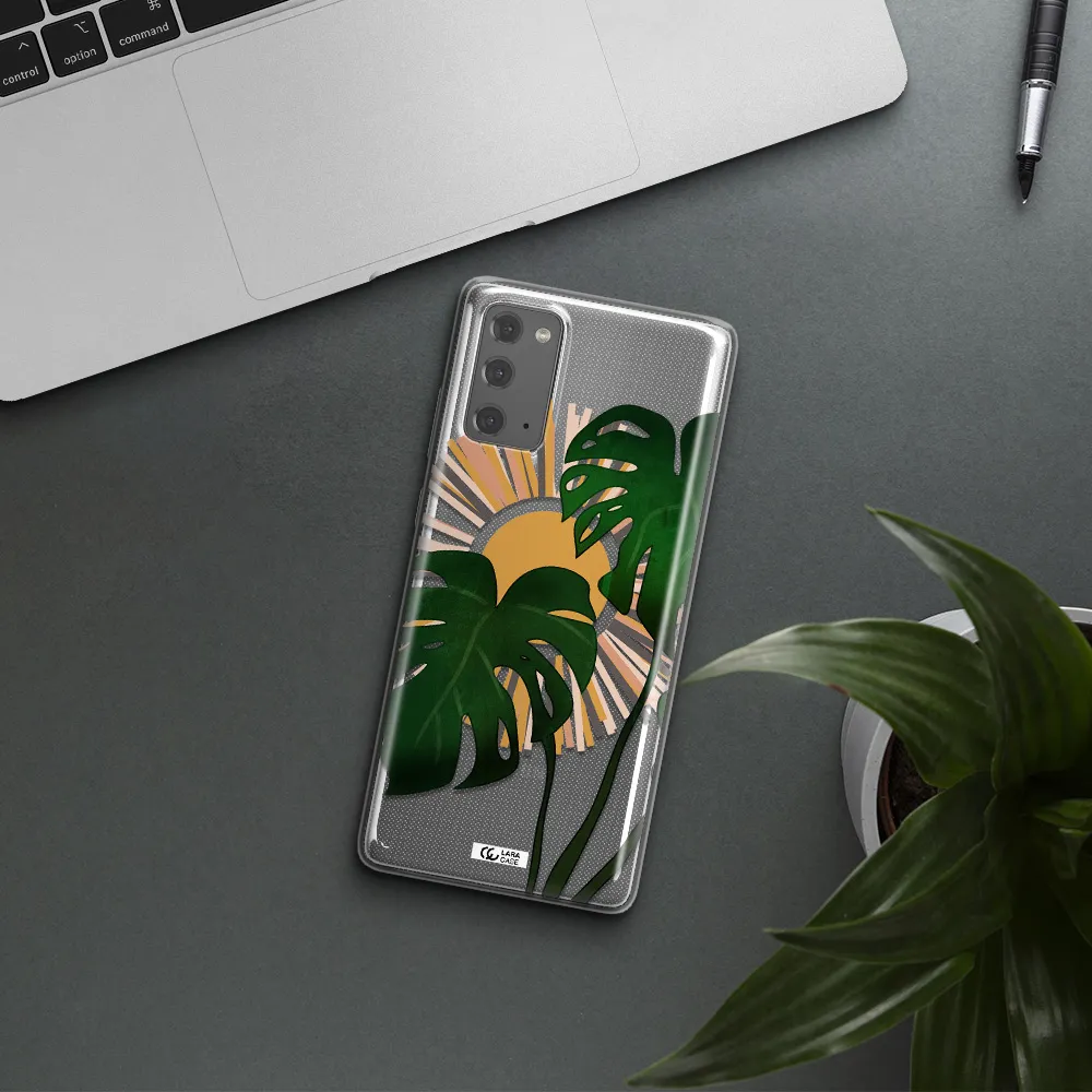 Monstera Leaf Samsung Note 20 Clear TPU Case