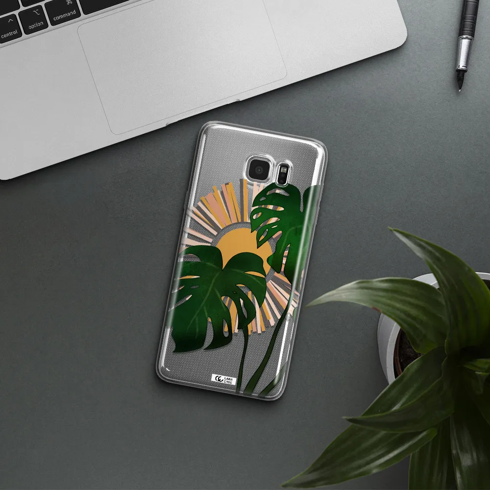 Monstera Leaf Samsung Note 5 Clear TPU Case